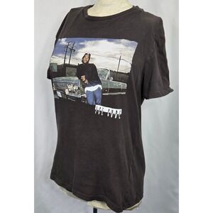 Ice Cube Rap Tee Mens S Brown Hip Hop Graphic T-Shirt Blackout Merch 90s Hip Hop